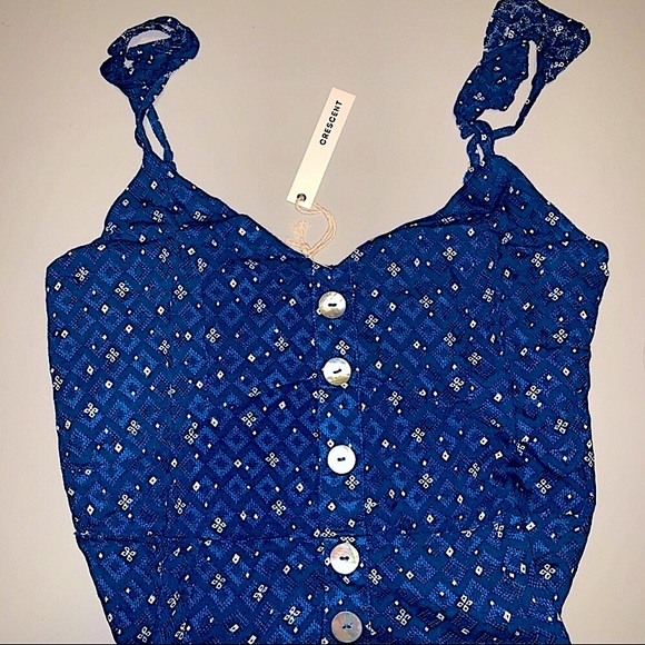 ✨NEW Crescent Jumpsuit with Beautiful Details Rust Blue Black  😍 - Picture 7 of 12